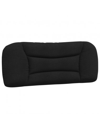 Letto con Materasso Nero 100x200 cm in Tessuto