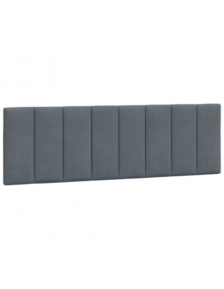 Letto con Materasso Grigio Scuro 160x200 cm in Velluto