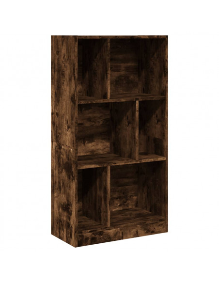 Libreria Rovere Fumo 57x28,5x107,5 cm in Legno Multistrato