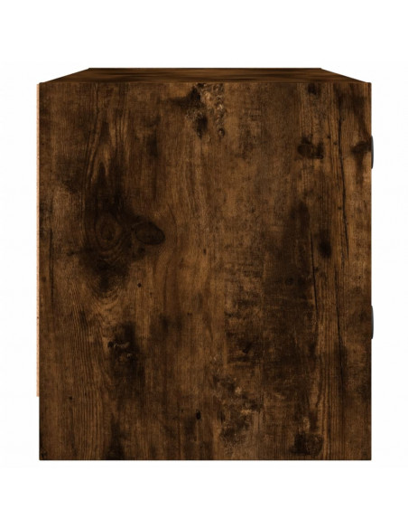 Mobile Porta TV con Ante in Vetro Rovere Fumo 102x37x42 cm