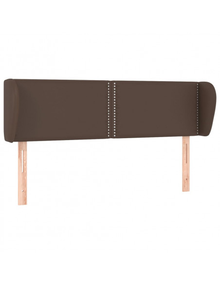 Testiera ad Orecchio marrone 147x23x78/88 cm in Similpelle