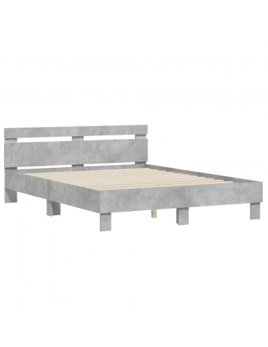 Giroletto Testiera Grigio Cemento 150x200 cm Legno Multistrato