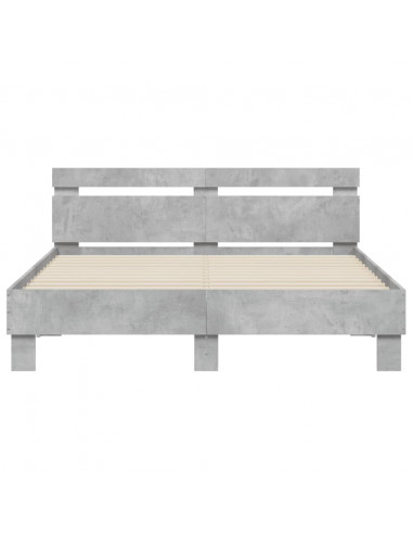 Giroletto Testiera Grigio Cemento 150x200 cm Legno Multistrato