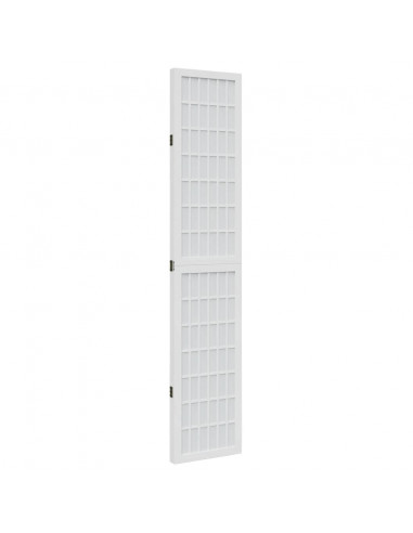 Divisorio Ambienti 3Pannelli Bianco Legno Massello di Paulownia