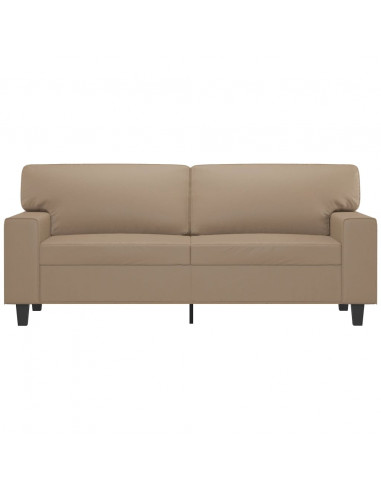 Divano a 2 Posti Cappuccino 140 cm in Similpelle