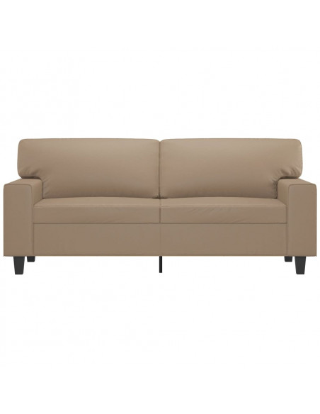 Divano a 2 Posti Cappuccino 140 cm in Similpelle