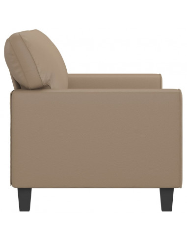 Divano a 2 Posti Cappuccino 140 cm in Similpelle