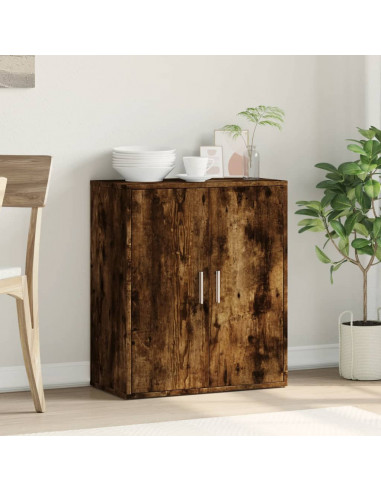 Credenza Rovere Fumo 60x31x70 cm in Legno Multistrato