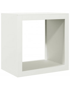 Rastrelliera per Legna da Ardere Bianca 60x40x60 cm in Acciaio 2
