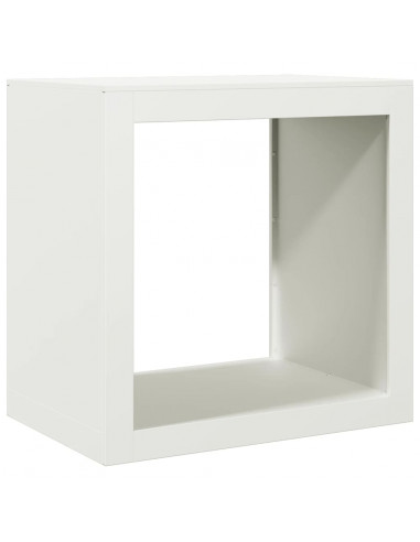 Rastrelliera per Legna da Ardere Bianca 60x40x60 cm in Acciaio