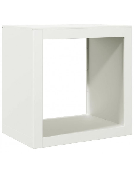 Rastrelliera per Legna da Ardere Bianca 60x40x60 cm in Acciaio