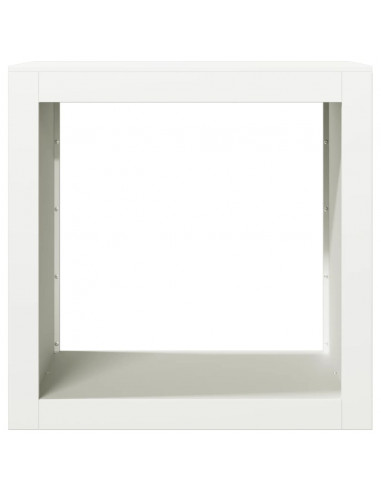 Rastrelliera per Legna da Ardere Bianca 60x40x60 cm in Acciaio