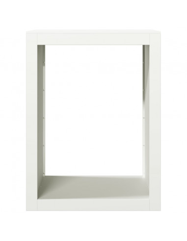 Rastrelliera per Legna da Ardere Bianca 60x40x80 cm in Acciaio