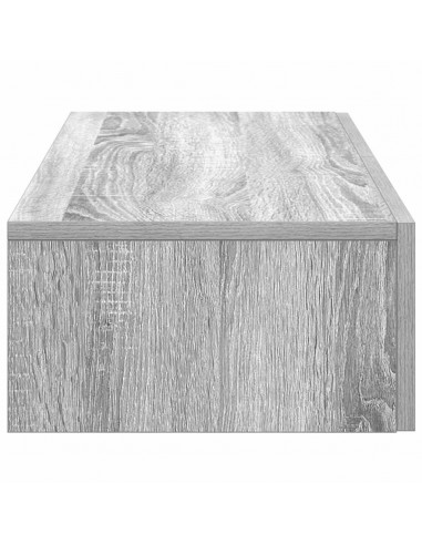 Scaffale a Parete con Cassetti Grigio 80x33x17 cm in Truciolato