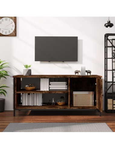 Mobile TV Rovere Fumo 100x40x45 cm in Legno Multistrato