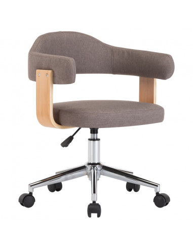Sedia da Ufficio Girevole Talpa in Legno Piegato e Tessuto