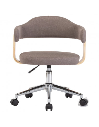 Sedia da Ufficio Girevole Talpa in Legno Piegato e Tessuto