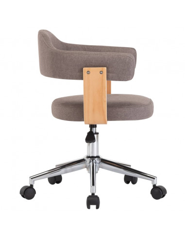Sedia da Ufficio Girevole Talpa in Legno Piegato e Tessuto