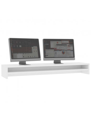 Supporto per Monitor Bianco 100x24x13 cm in Legno Multistrato