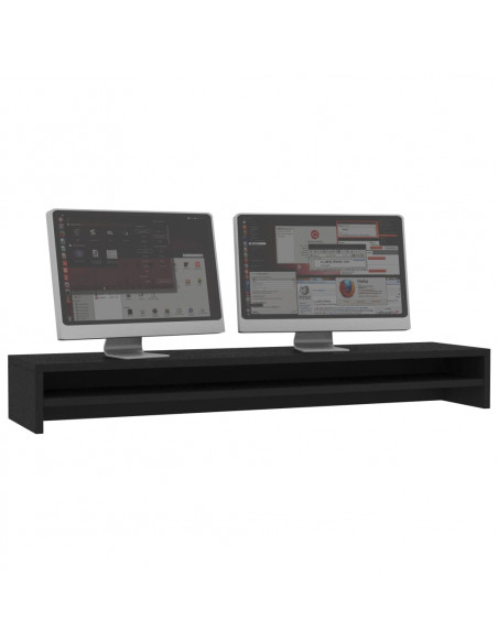 Supporto per Monitor Nero 100x24x13 cm in Legno Multistrato