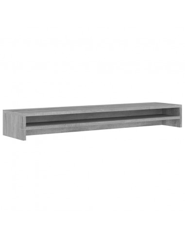 Supporto Monitor Grigio Sonoma 100x24x13cm in Legno Multistrato