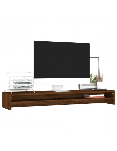 Supporto Monitor Rovere Marrone 100x24x13 cm Legno Multistrato