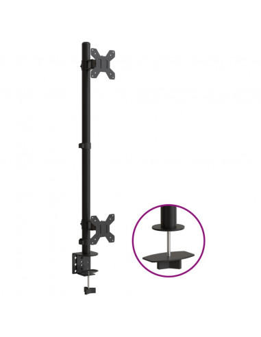 Supporto per Monitor Doppio in Acciaio VESA 75/100 mm