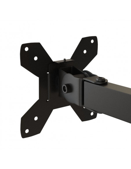 Supporto per Monitor Doppio in Acciaio Nero VESA 75/100 mm