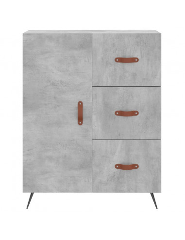 Credenza Grigio Cemento 69,5x34x180 cm in Legno Multistrato