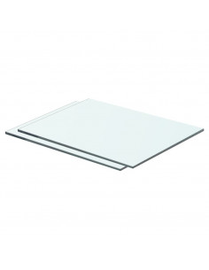 Mensole in Vetro Trasparente 2 pz 40x25 cm 2