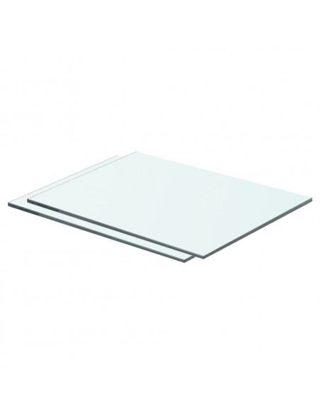 Mensole in Vetro Trasparente 2 pz 40x25 cm