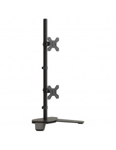 Supporto per Monitor Doppio in Acciaio Nero VESA 75/100 mm 2