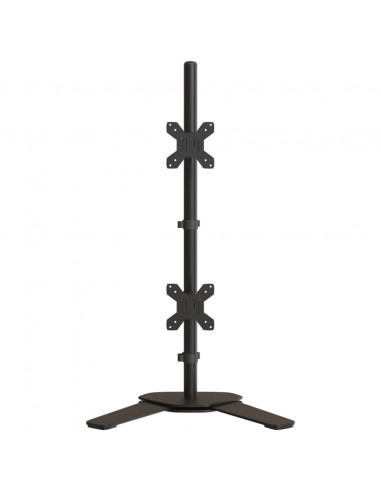 Supporto per Monitor Doppio in Acciaio Nero VESA 75/100 mm