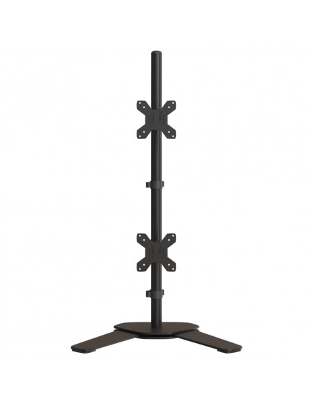 Supporto per Monitor Doppio in Acciaio Nero VESA 75/100 mm