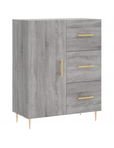Credenza Grigio Sonoma 69,5x34x180 cm in Legno Multistrato 2