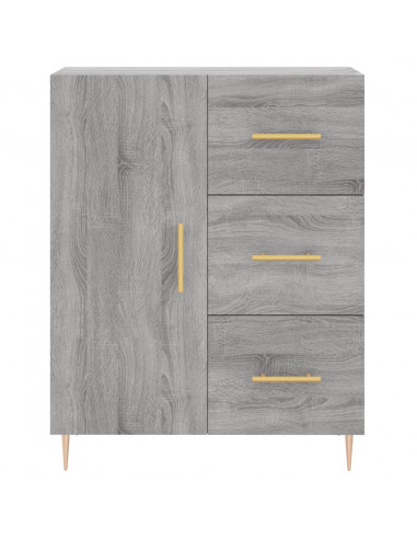 Credenza Grigio Sonoma 69,5x34x180 cm in Legno Multistrato