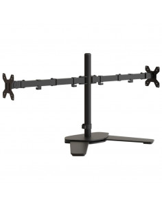 Supporto per Monitor Doppio in Acciaio Nero VESA 75/100 mm 2