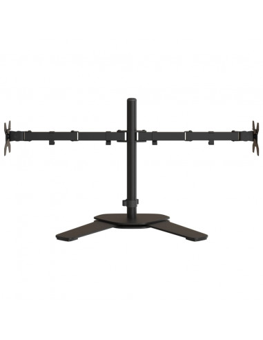 Supporto per Monitor Doppio in Acciaio Nero VESA 75/100 mm