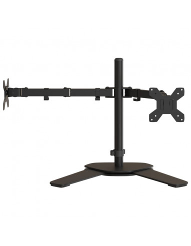 Supporto per Monitor Doppio in Acciaio Nero VESA 75/100 mm