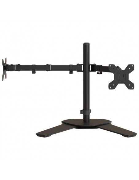 Supporto per Monitor Doppio in Acciaio Nero VESA 75/100 mm