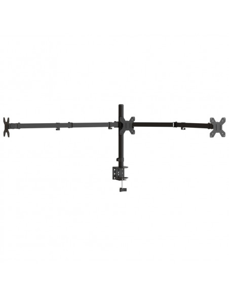 Supporto per Monitor Triplo in Acciaio Nero VESA 75/100 mm