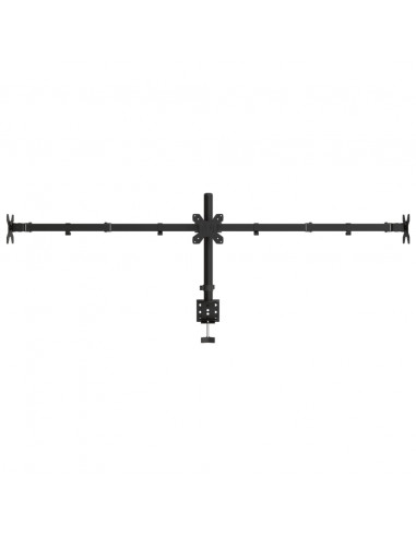 Supporto per Monitor Triplo in Acciaio Nero VESA 75/100 mm