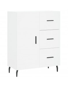 Credenza Bianca 69,5x34x180 cm in Legno Multistrato 2