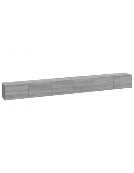 Set Mobili Porta TV 3 pz Grigio Sonoma in Legno Multistrato