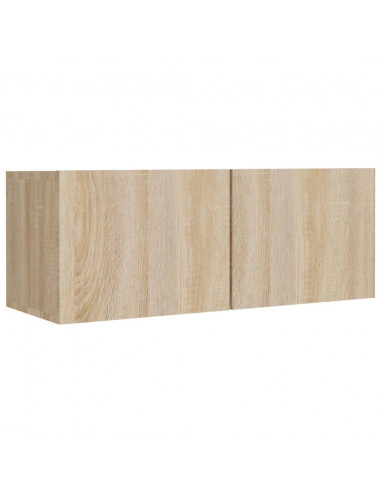 Set di Mobili Porta TV 4 pz Rovere Sonoma in Legno Multistrato