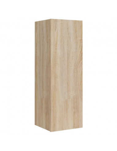 Set di Mobili Porta TV 4 pz Rovere Sonoma in Legno Multistrato