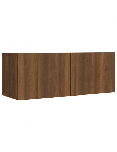 Set Mobili Porta TV 4 pz Rovere Marrone in Legno Multistrato