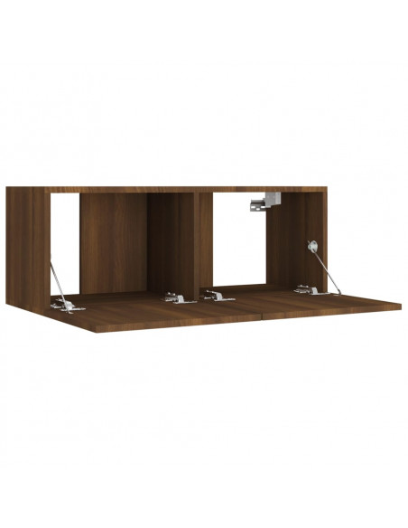 Set Mobili Porta TV 4 pz Rovere Marrone in Legno Multistrato