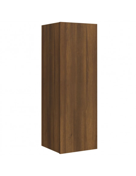 Set Mobili Porta TV 4 pz Rovere Marrone in Legno Multistrato