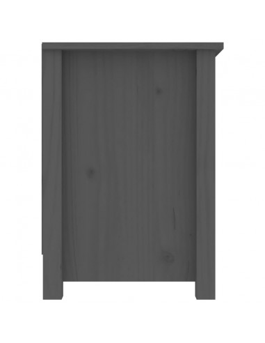 Mobile Porta TV Grigio 103x36,5x52 cm in Legno Massello di Pino